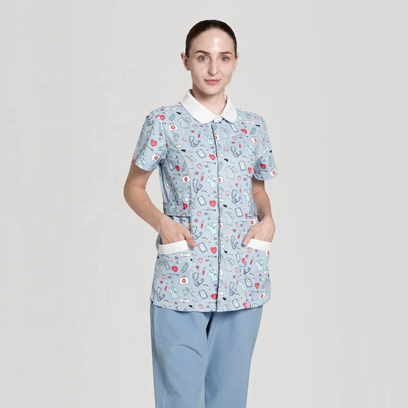 Doctor Nursing Scrubs Suit High Quality Scrubs Nurse Uniform Hospital Uniforms for Woman And Men Luxury Custom Cotton Oem