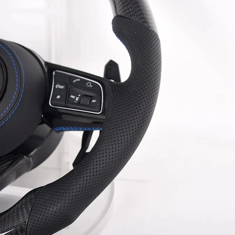 Professional Customized Race Inspired Flat Bottom Design Carbon Fiber Steering Wheel for Audi A3 A4 A5 RS3 RS4 RS5 S3 S4 TT R8