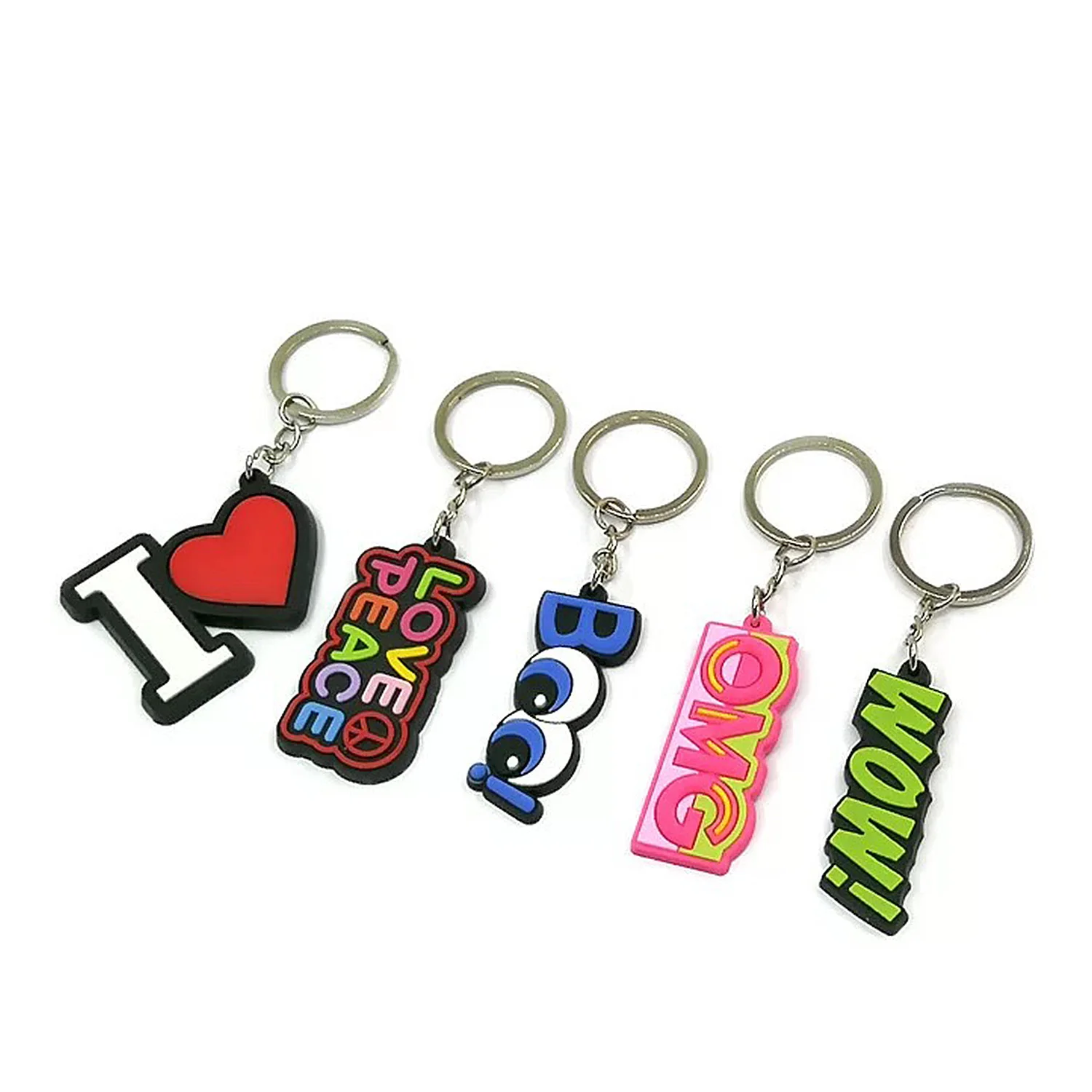 Hot selling factory customized PVC keychain with personalized logo design, full of fashion sense and trendy to meet your needs