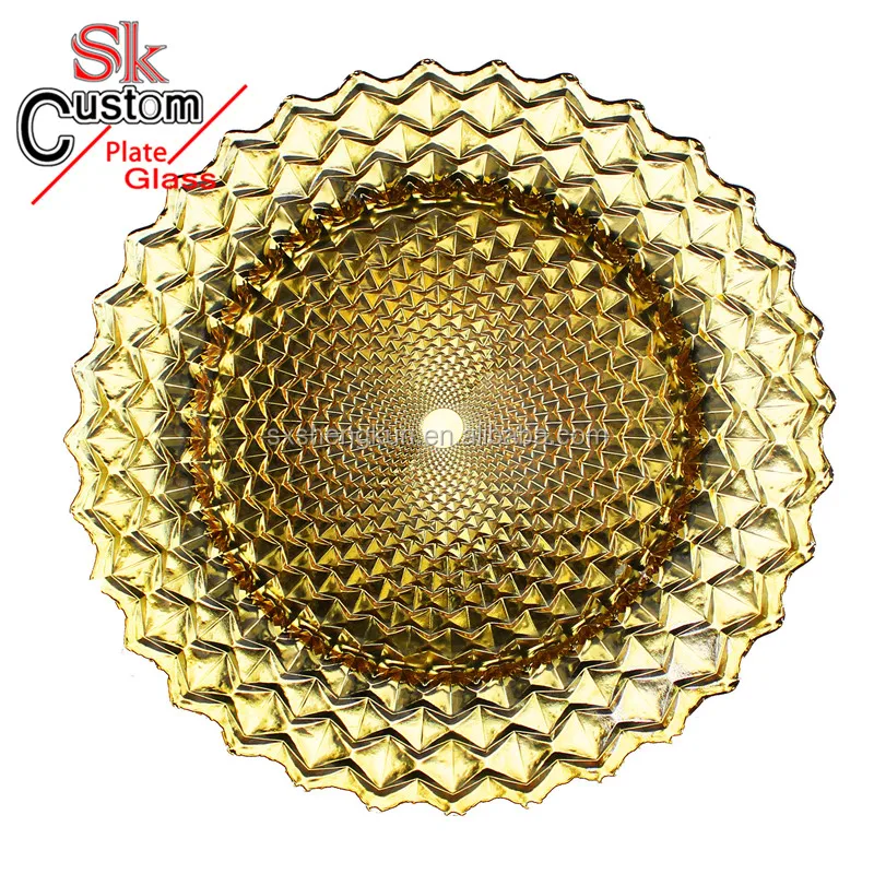 Promotional gift mouth blown transparent 13inch lead free glass pie plate borosilicate glass bakeware with OEM decal logo