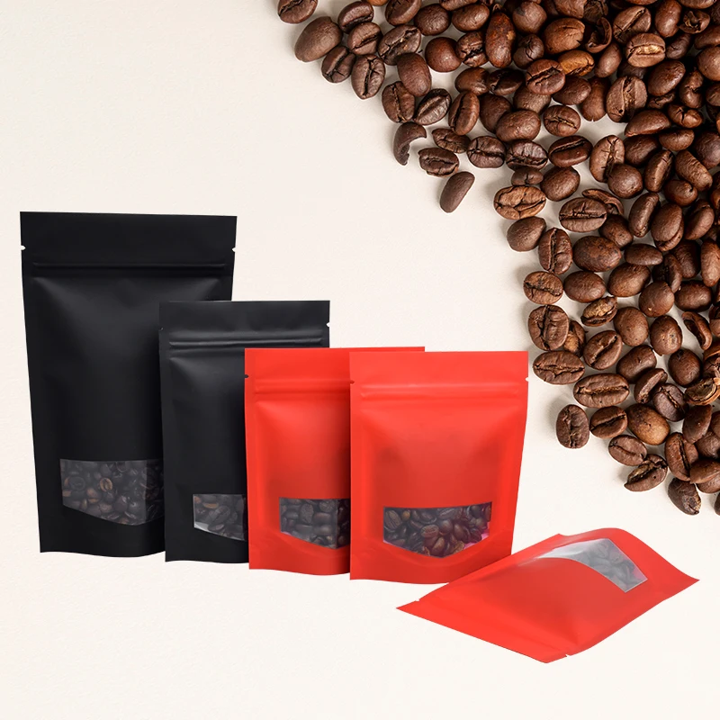 Factory custom transparent recyclable spices food plastic ziplock mylar stand up pouch With handle