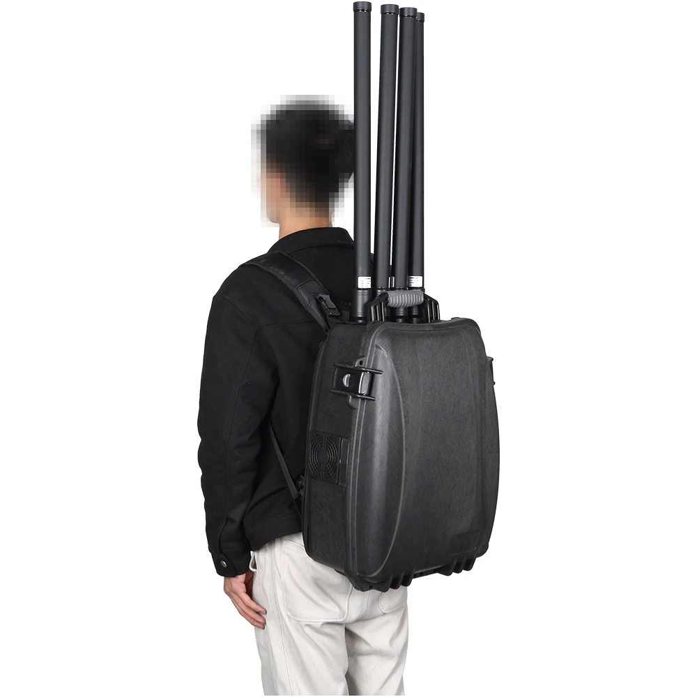 Backpack drone defense UAV signal detector GPS L1 L2 2.4G 5.8G