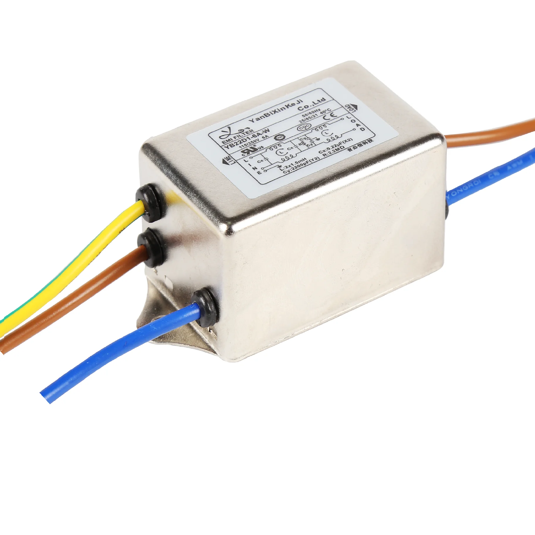 YB-D Серии переменного тока фильтры однофазный EMI фильтры линии электропередач выходной фильтр