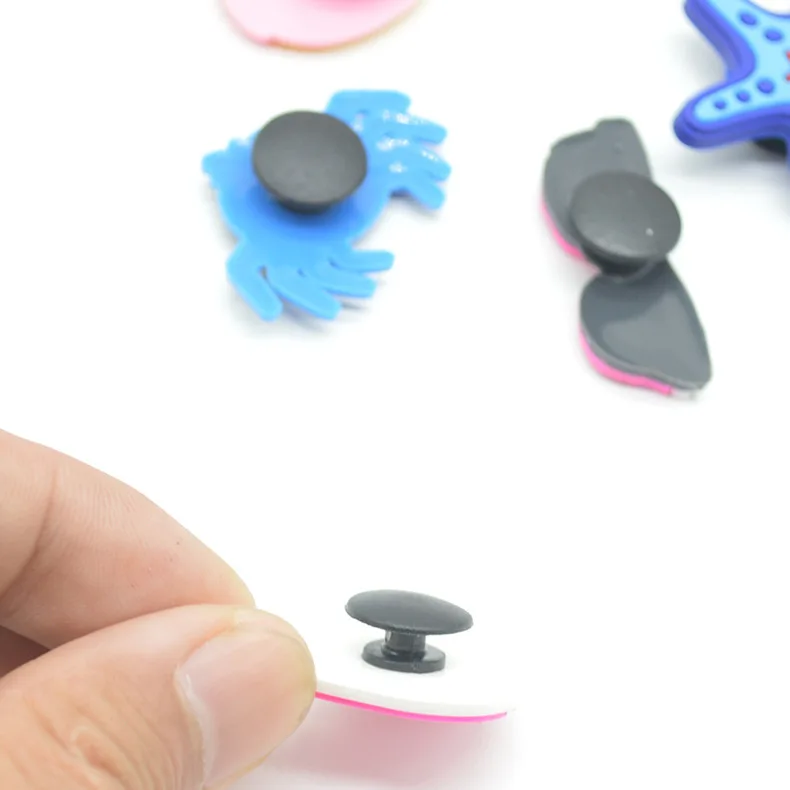 Transparent shoe ornament bottom buckle suitable for hole shoe ornament Eva sandals jeans button PVC flexible glue shoe buckle