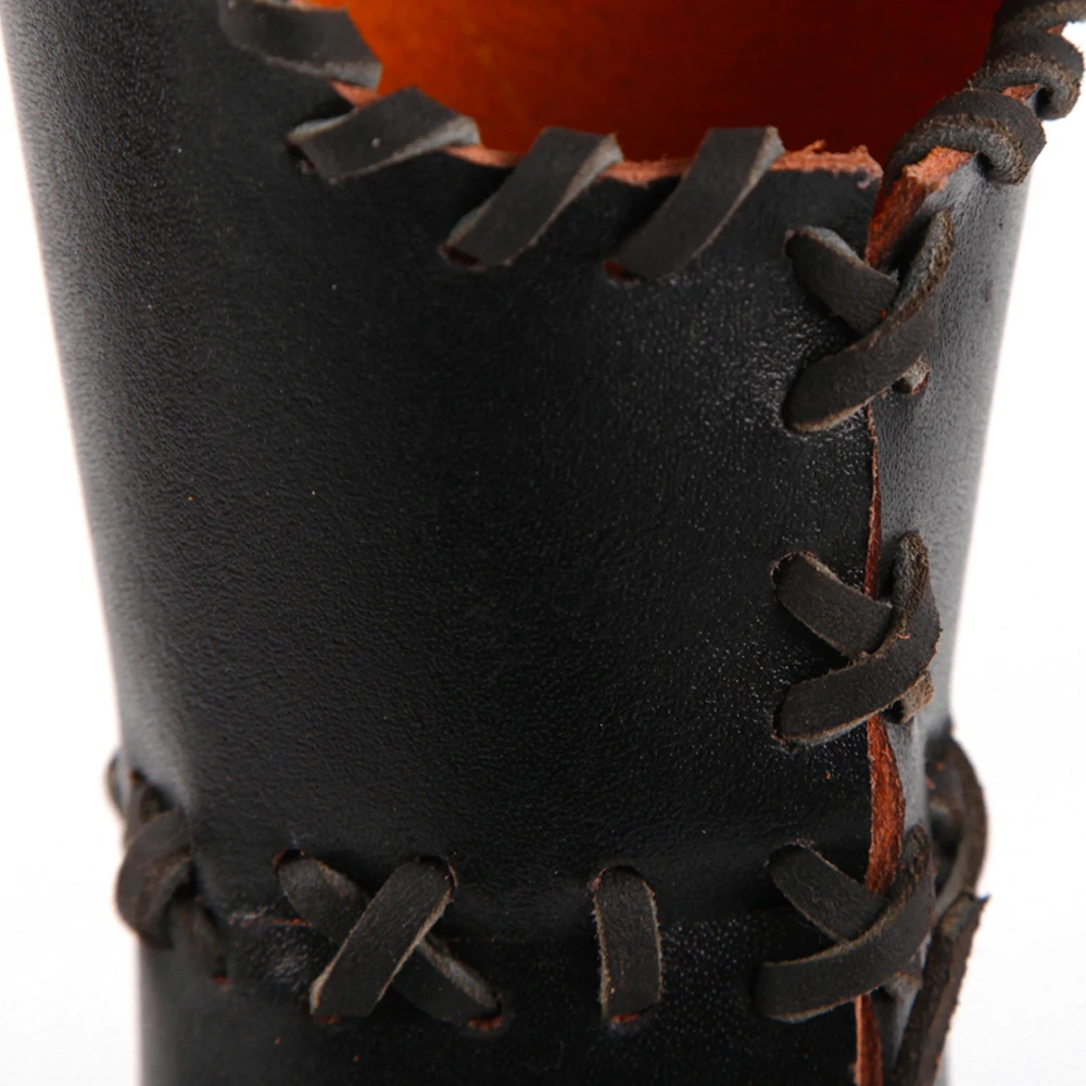 Alibow Medieval Historica Shape Arrows Quiver Handmade Black Cow Leather Archery Quiver