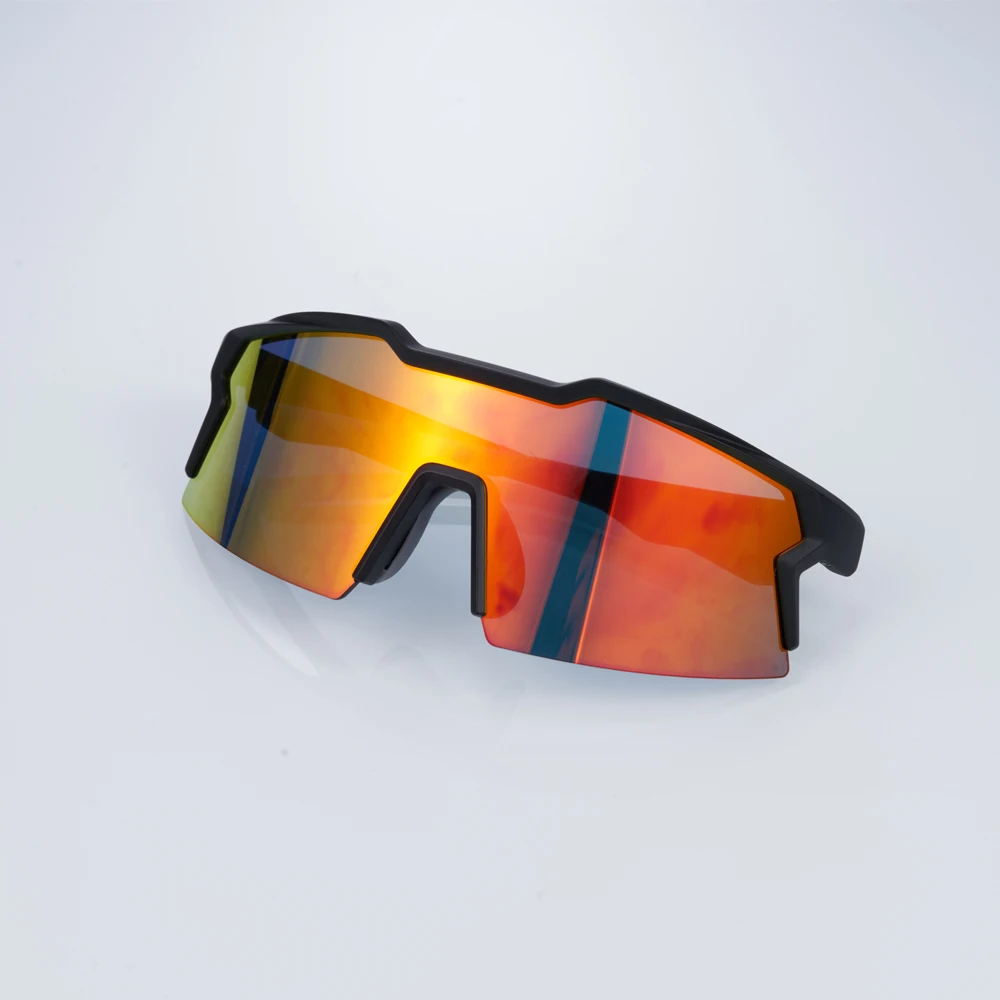 Custom Outdoor Fashion Sports Glasses Anti Distortion Anti Scratch TPU Frame Cycling Glasses