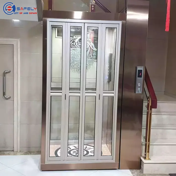 SAFELY LIFT Indoor Outdoor Residential Hydraulic Compact High Rise Elevator Lift Glass Home Elevator