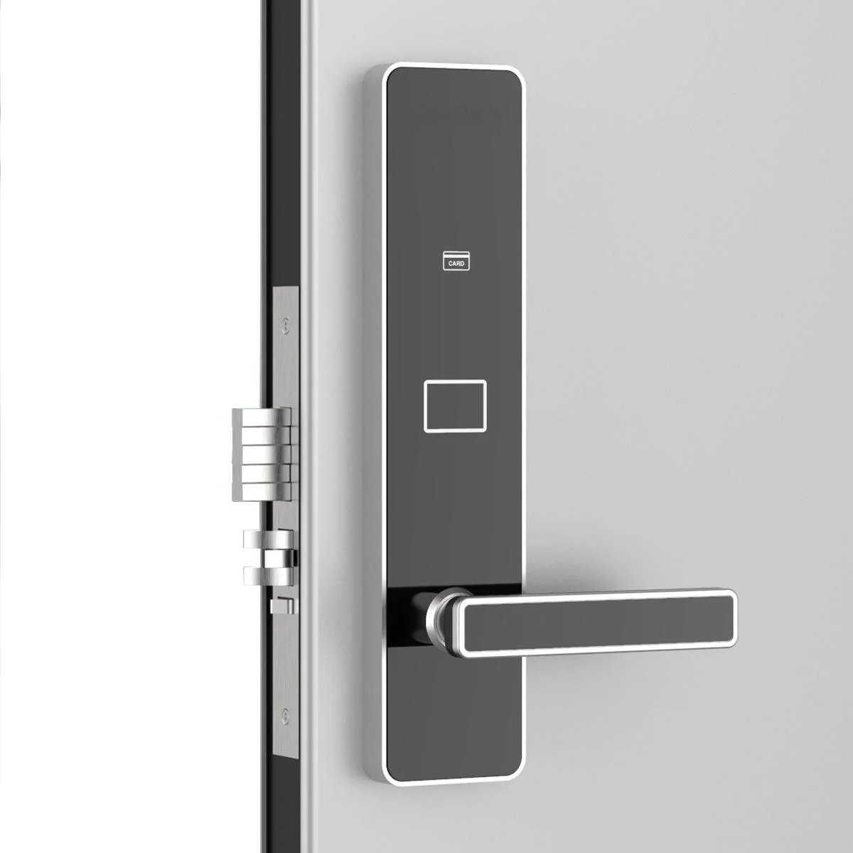 Защищенный дверной замок из нержавеющей стали RFID для деревянных дверей система ключей отелей с пользовательским считывателем карт и дверным замком