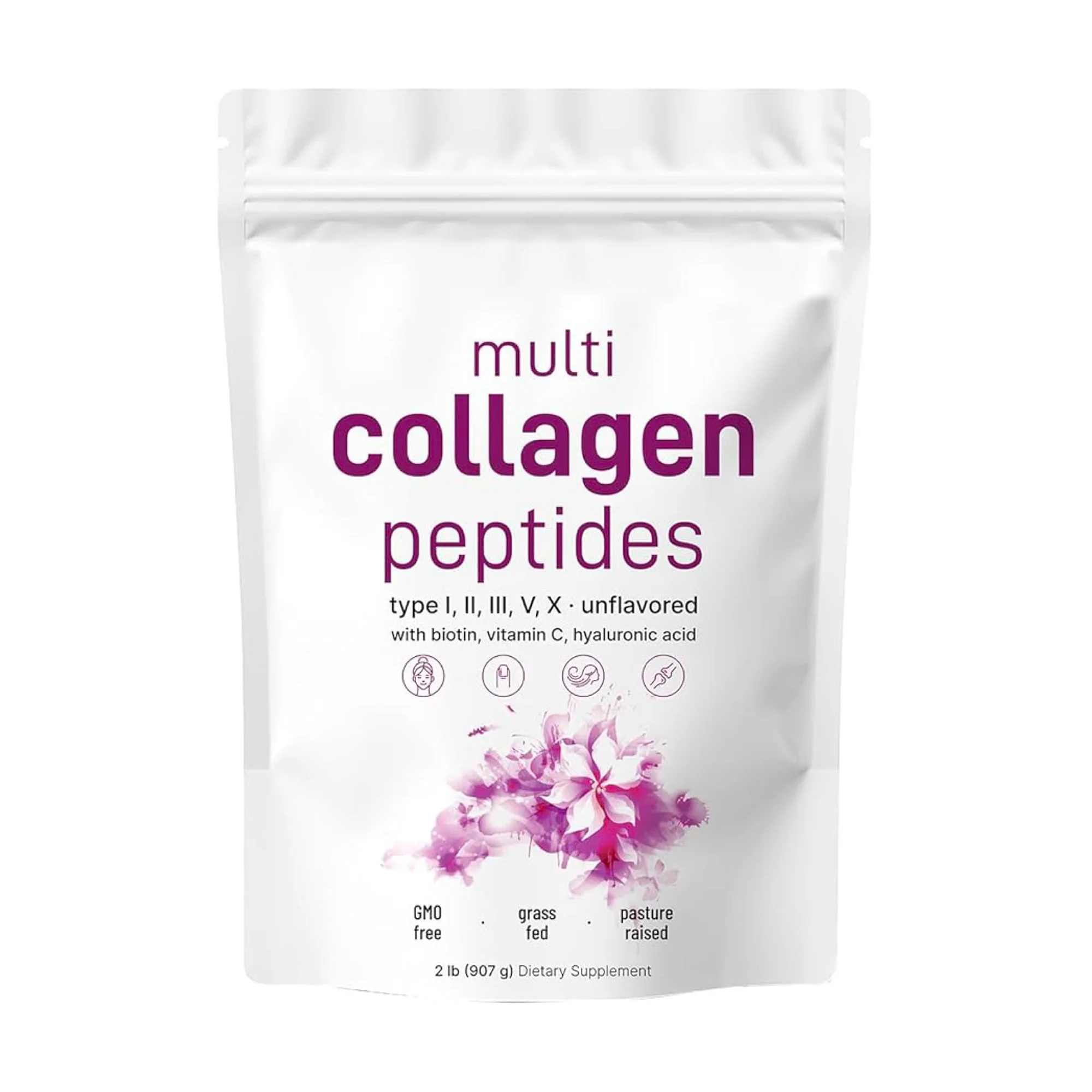 Multi Collagen Powder for GMP Certified Multi Collagen Peptides Powder with Biotin Hyaluronic Acid Vitamin C