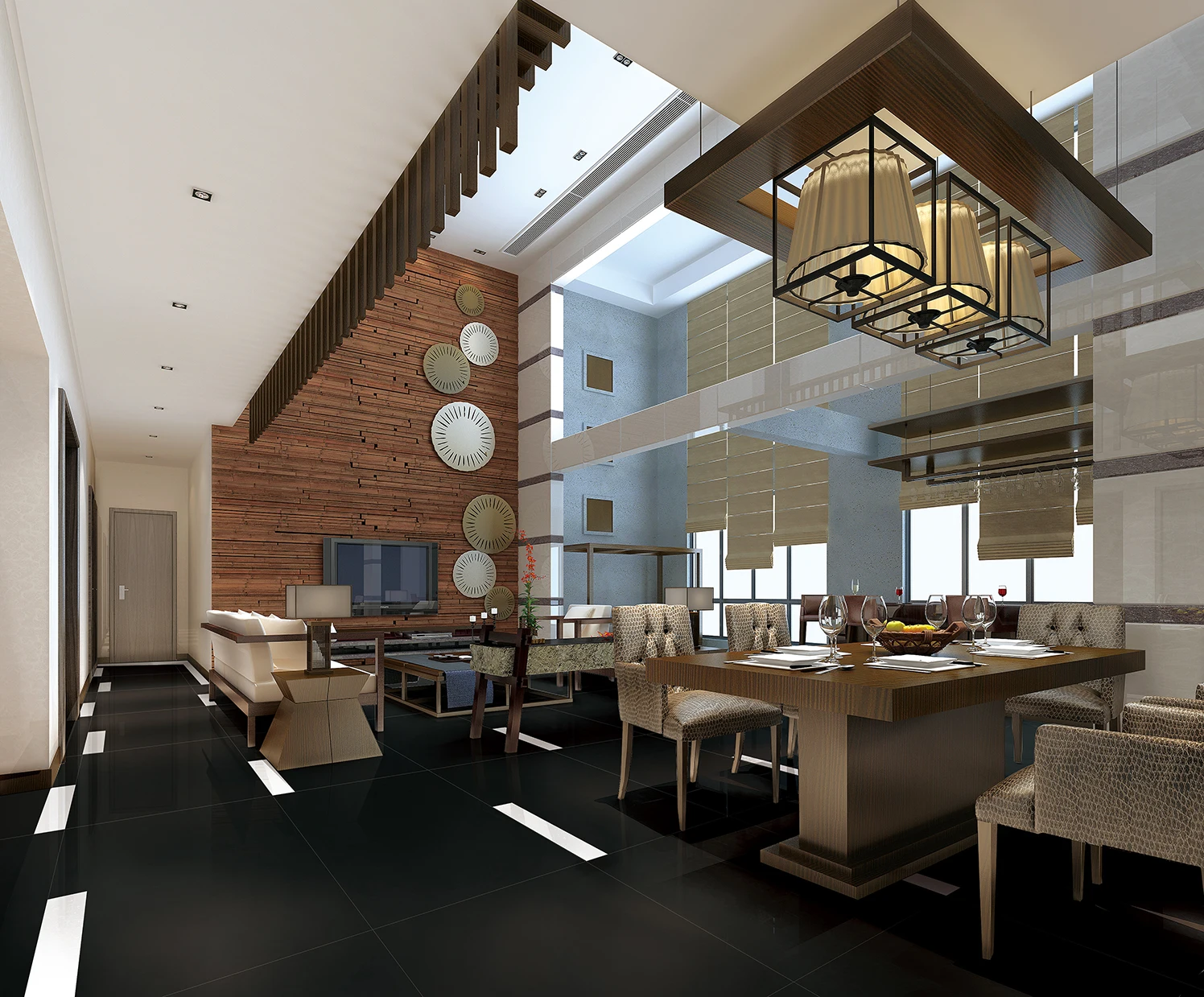 High Quality Full Body Black Unglazed Polished Porcelain Floor Tile Interior Living Room Villa House Glossy Matte Made Salt