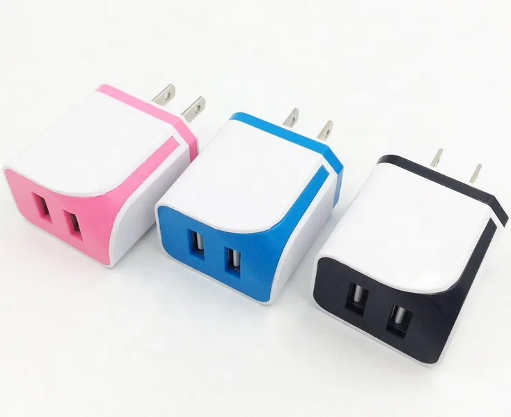 
Mobile Phone Charger 5V 2A AC Dual Usb Travel Charger Power Adaptor 