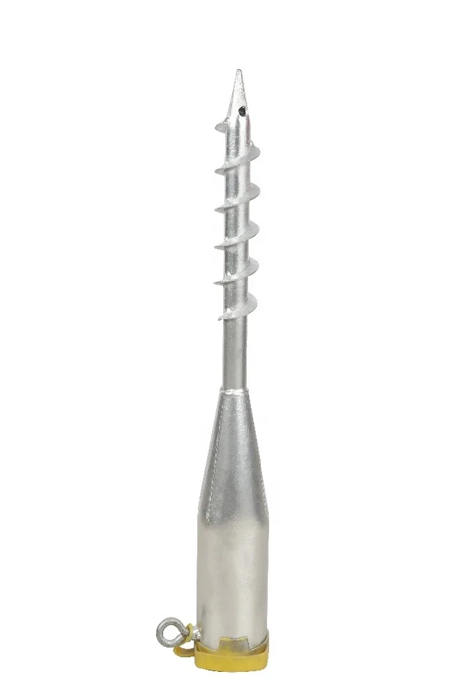 Hot Dipped Earth Screw Adjustable Pole Anchor
