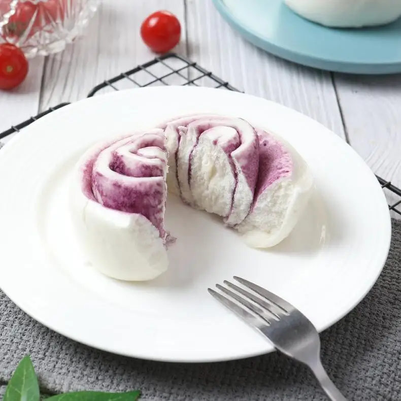 Chinese Frozen Steamed Purple Sweet Potato Roll Cantonese Style Purple Sweet Potato Roll