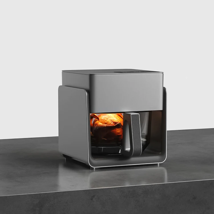 Health Smart Kitchen Appliance Visual Deep Fryer Machine 4.2L 1300W Glass Freidora De Aire Digital Air Fryer with Visible Window