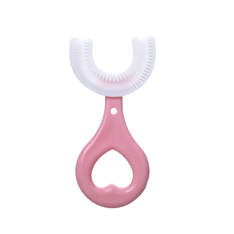 Зубная щетка для детей 360 градусов U образная детская зубная щетка зубные щетки кисть силиконовая щетка для зубов Уход за полостью рта для чистки