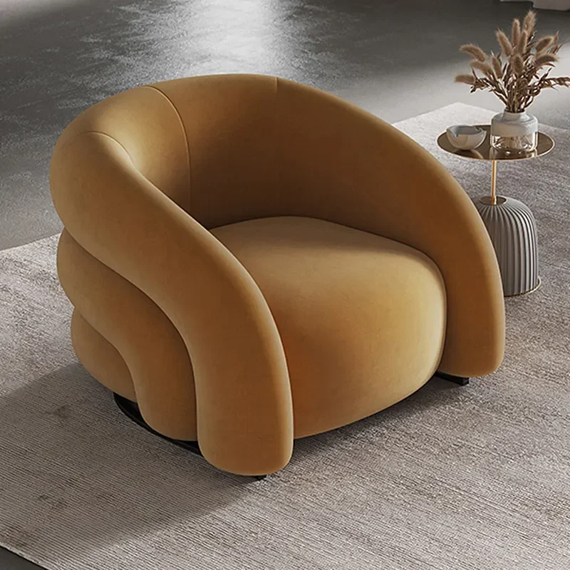 Single Sofa Chair Modern Flannel Livingroom Furniture Nordic Small Apartment Living Room Bedroom Balcony Luxury 1 Set CN;GUA 154