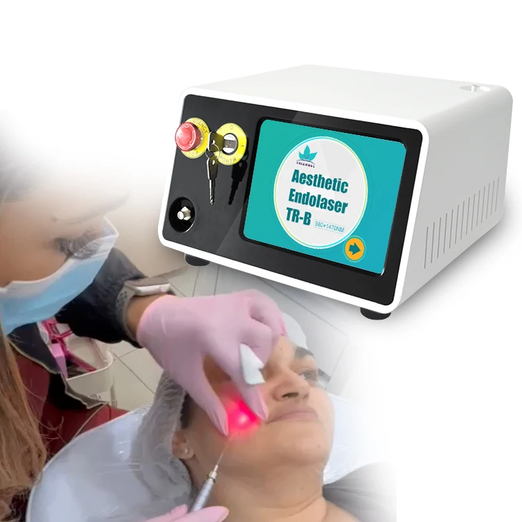 Face lifting endolaser fat lipolysis machine 980nm diode laser liposuction cannula 1470nm fiber laser body countring spa optic