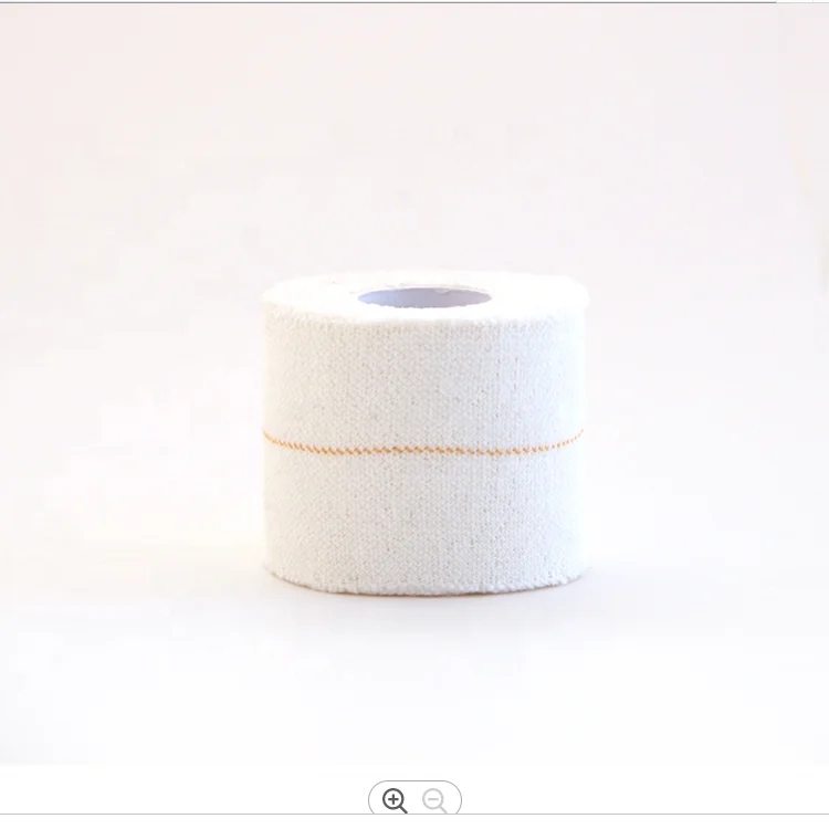 2.5cm*4.5m Cotton Finger Tape Elastic Adhesive Bandage White Unisex Medical Zinc Oxide Glue, 80g±5g/㎡ Natural Rubber, PVC Eab