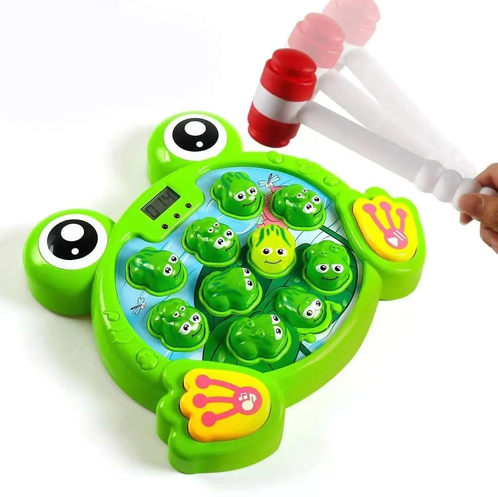 Early Learning Educational Interactive Electronic Toys, Interactive Whack A Frog Game with 2 Hammers