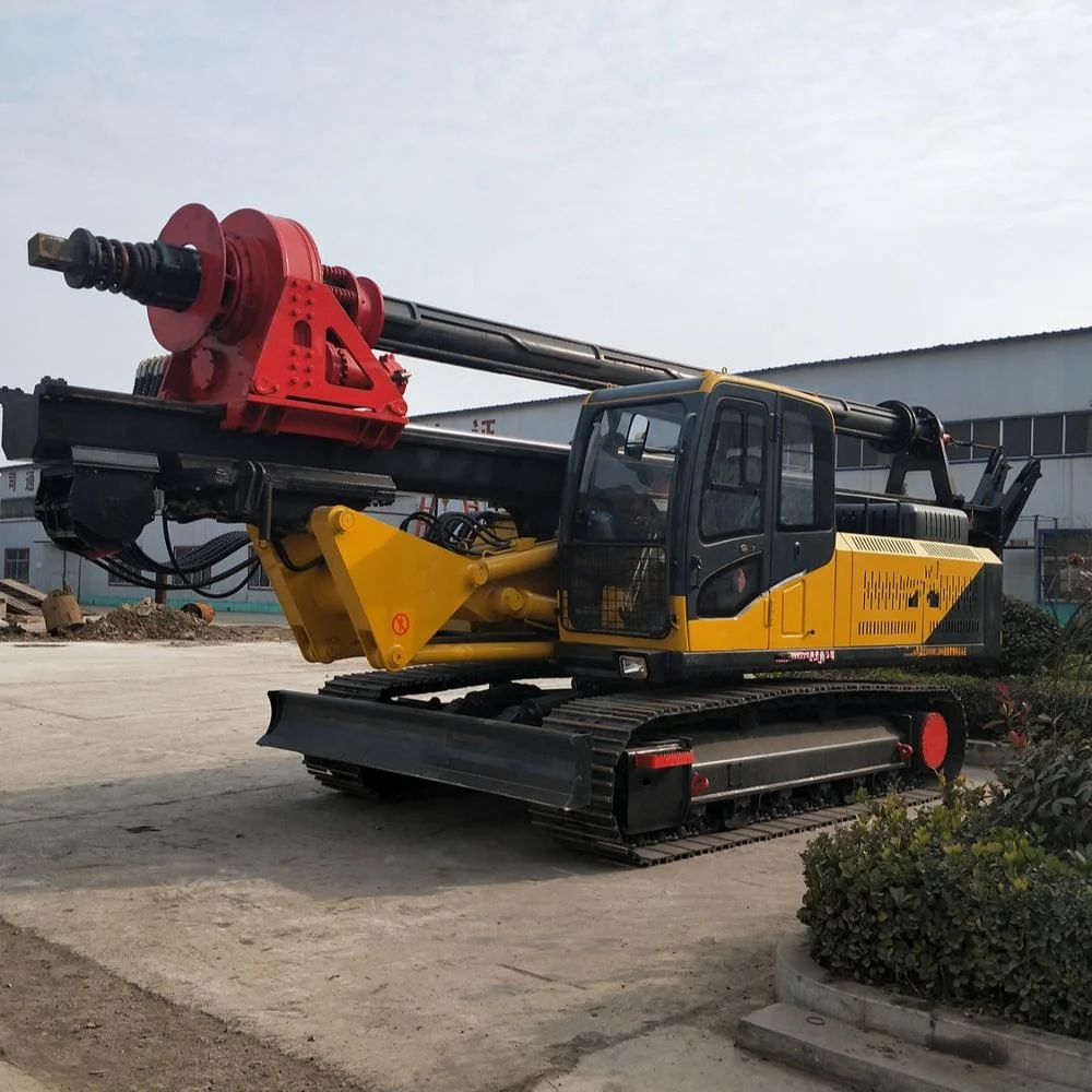 Construction Diesel Engine Crawler Guardrail Rotary Drilling Rig  21m LR80  Concrete Screw Pile Driver