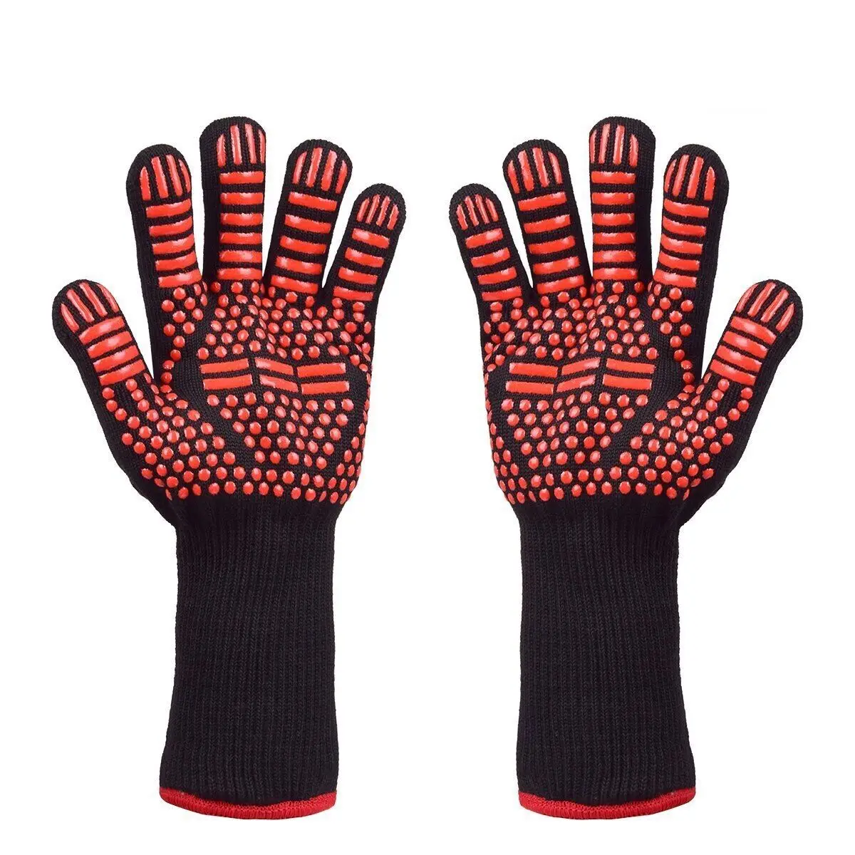 
bbq gloves thermal fireproof High temperature Mittens safety protection work glove grill 