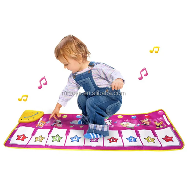 Kids Toddlers Piano Playmat Touch Play Game Toy Musical Rubber Baby Play Dance Mats For Sale