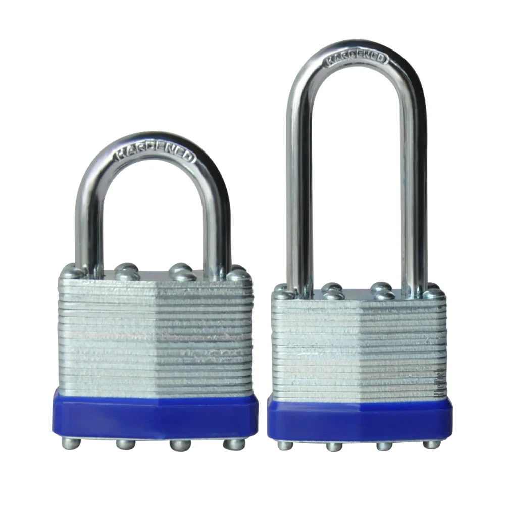 Security padlock Hardened Steel Shackle keys Laminated Padlock