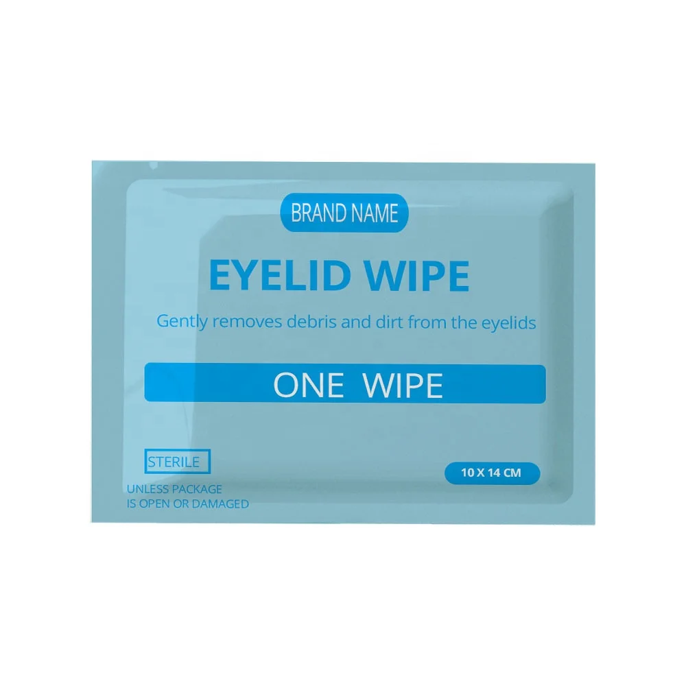 Private Label Individually Wrapped Custom Logo Cleansing Eye Wipes Eyelid Wipe