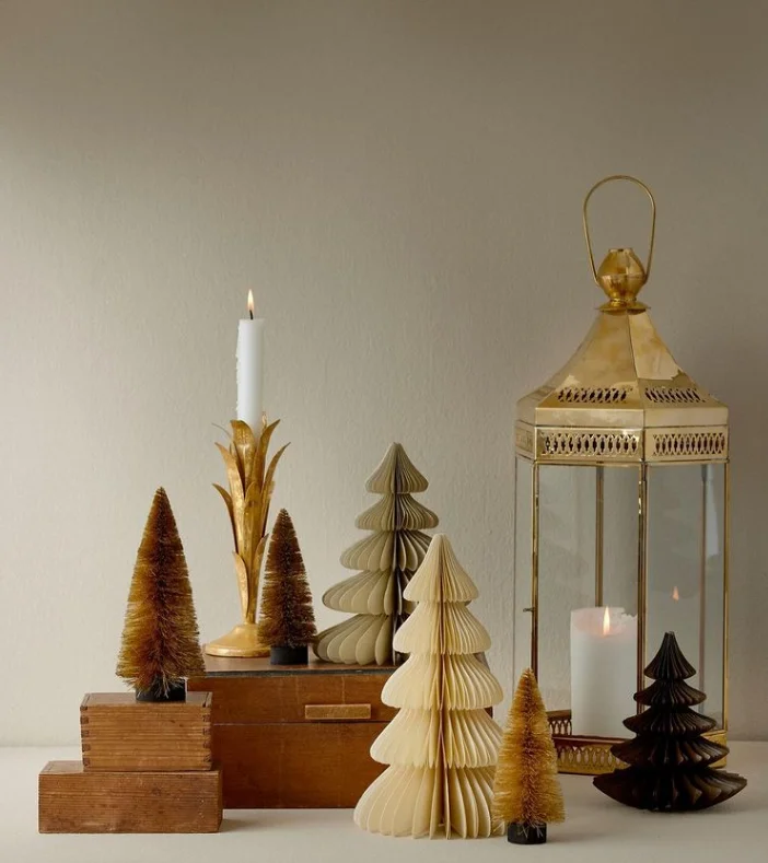 Christmas Paper Honeycomb Ornaments Xmas Tree Decoration Christmas Tree Hanging Ornaments for Festival Home Decor