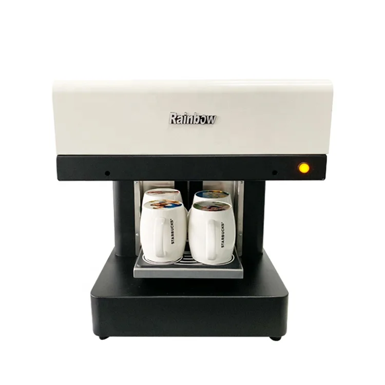 
Rainbow selfie milk foam edible coffee printer with edible ink on cake/bread/marcaron 