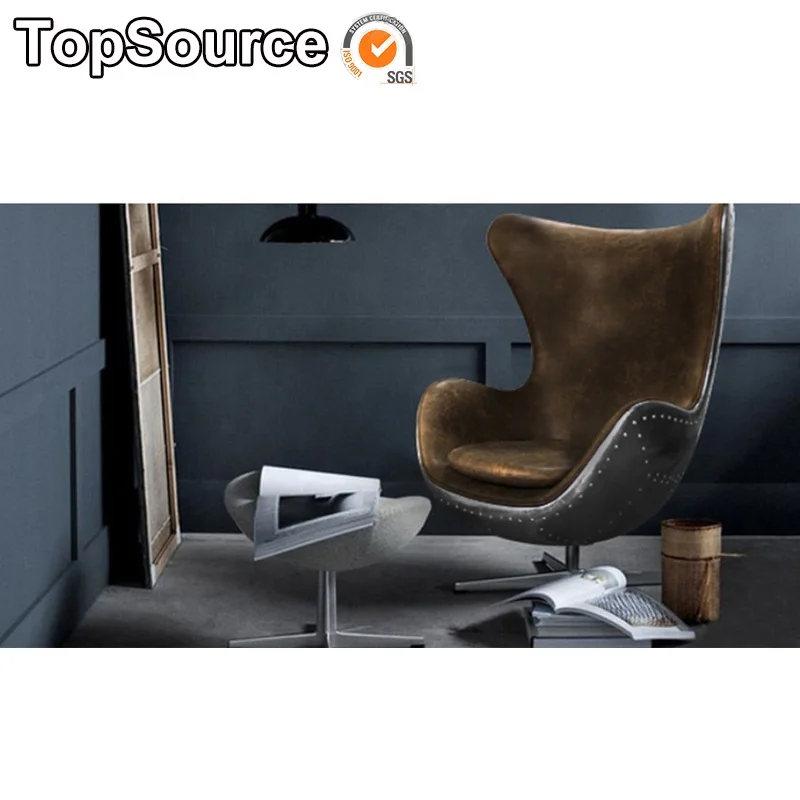 
Sitting Room Furniture Home Leather Vintage Decor Ball Chair 