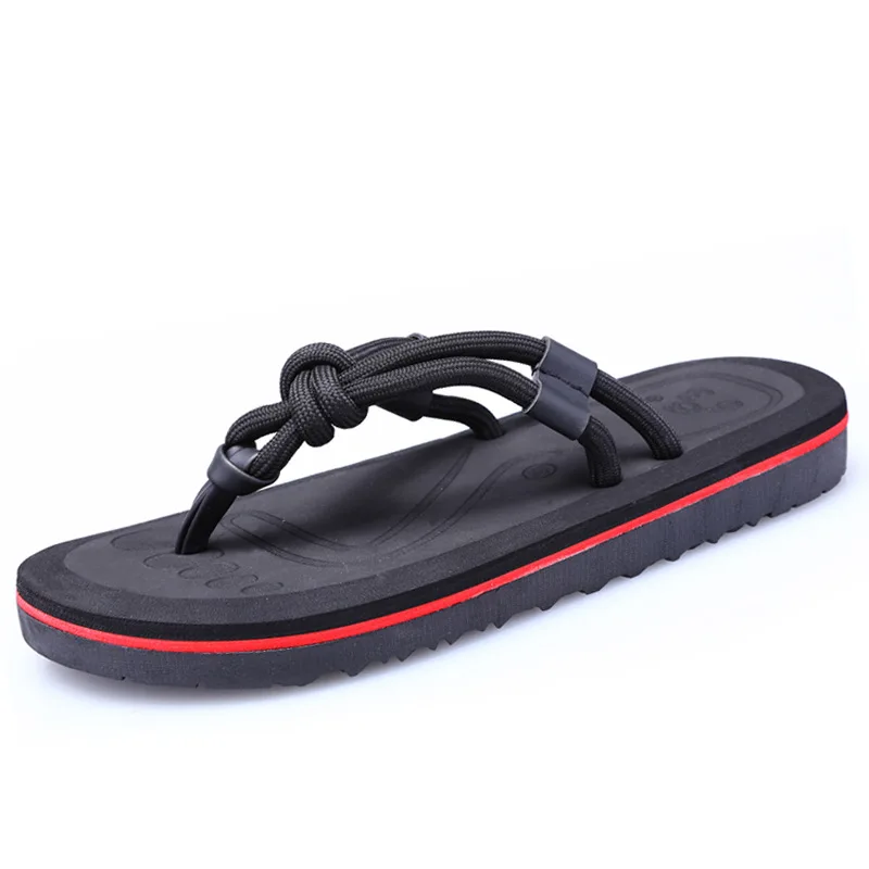 Casual shoes non-slip pu leather flip flops sole men slippers sandals china flip flops footwear flip flops men leather sandals A