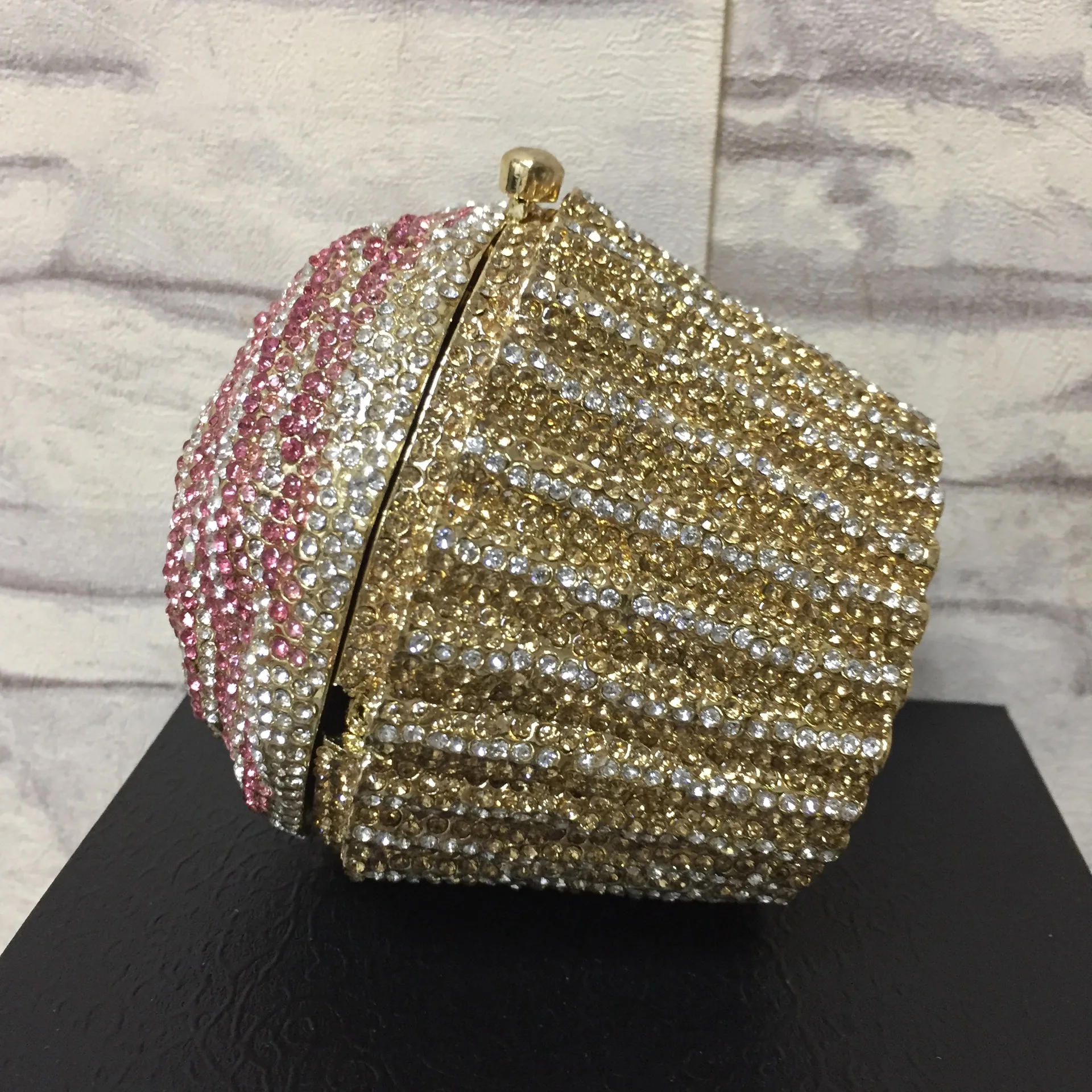 Rhinestone Diamond Full Paved Cute Cup Cake Evening Clutch Ice Cream Women Bags Wedding Shiny Handbags