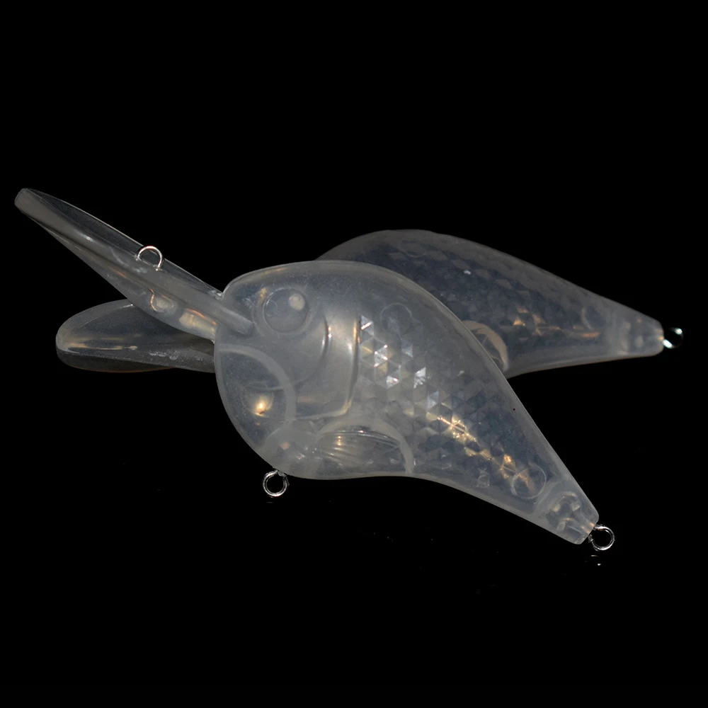 Recertop Factory Floating ABS Lure Body Blanks Crankbaits Squarebill  9CM 9.5G Unpainted Deep Diving Crankbaits Blank