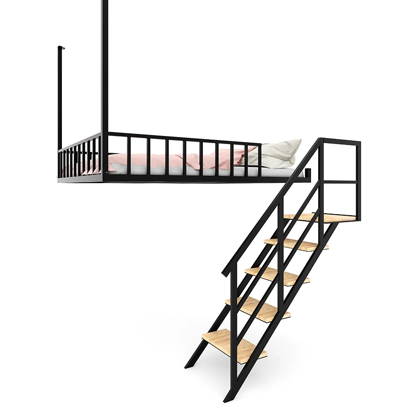 Small apartment wrought iron hammock bed overhead bed double bed dormitory hammock