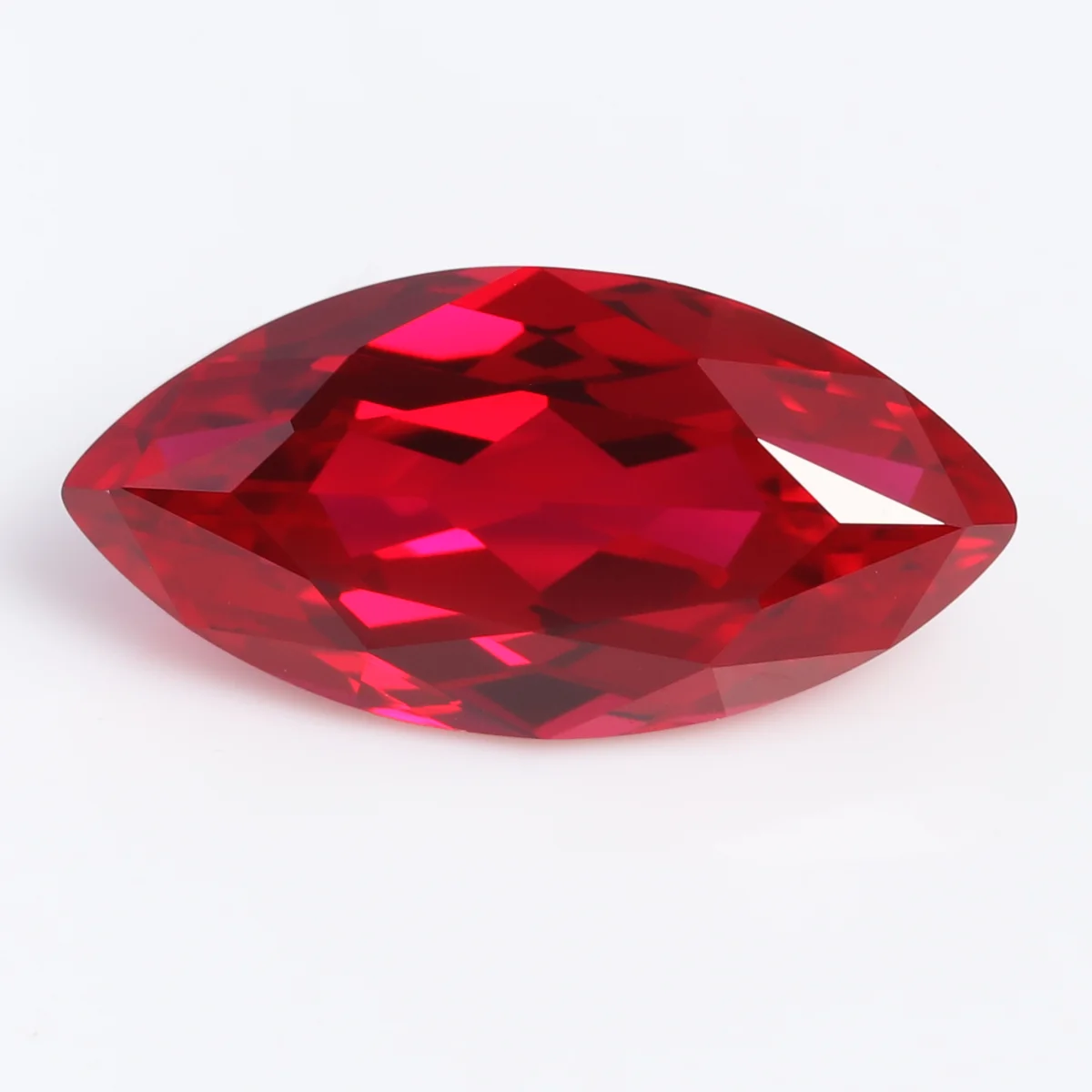 Lab Grown Gemstones Precious Created Marquise Cut Synthetic Ruby Stone For Fine Jewelry Making