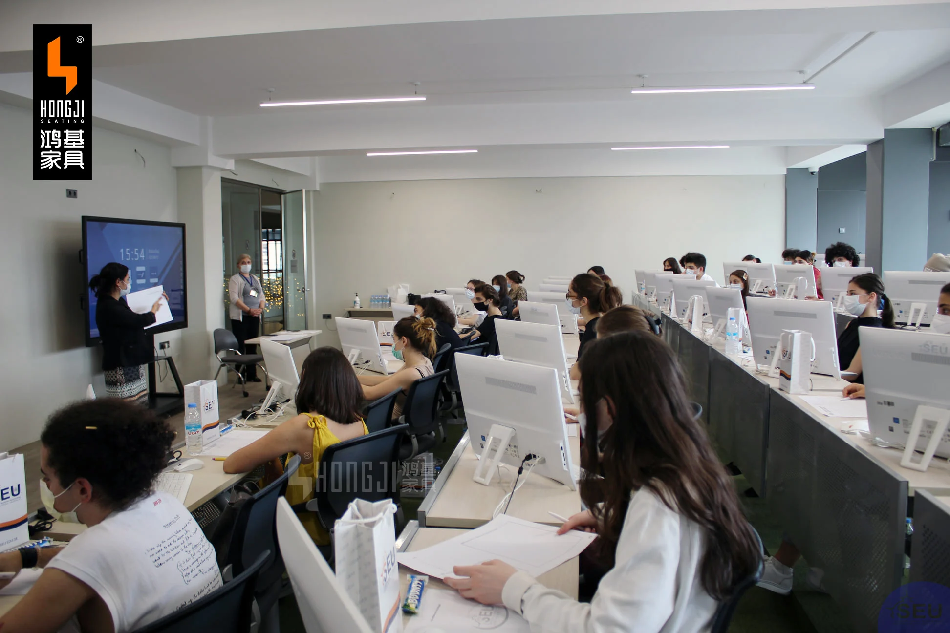 Tip-up Seat Hospital School Furniture school desk and chair 5 years warranty classroom teacher chair lecture room chairs