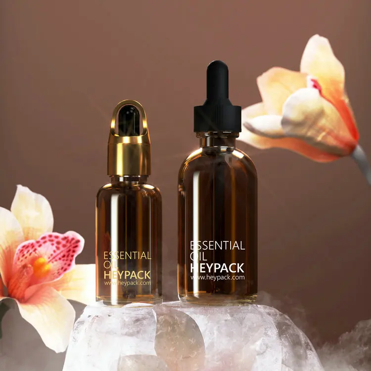 different top 30ml essential oil skincare serum glass dropper bottle