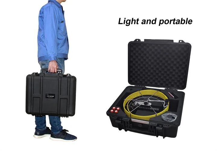 Jiutai Handheld color touch screen sewer Pipe Inspection Borescope Camera with meter counter
