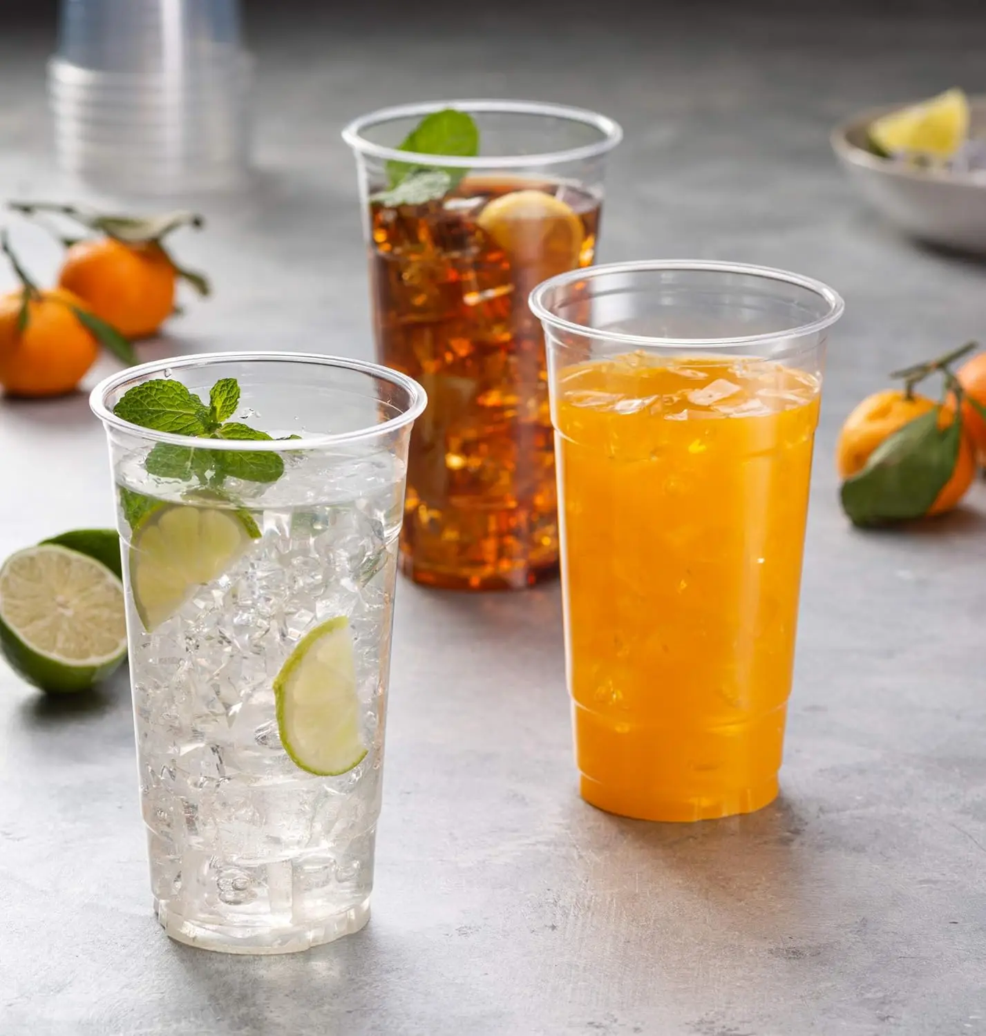 Plastic drinking Disposable PET Clear Cup With flat Lid Cold Beverage Takeaway Iced Coffee Latte Juice Smoothies bottle 12 16 oz