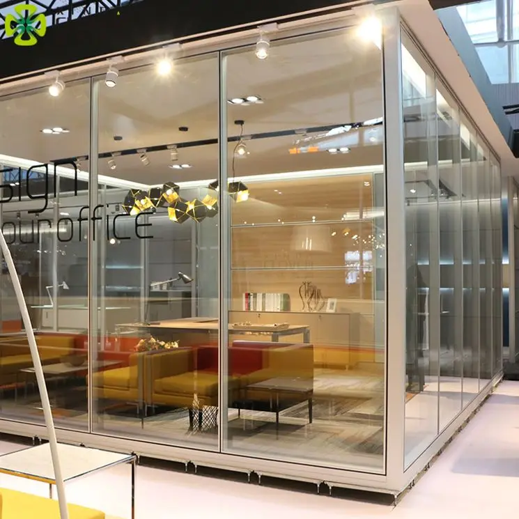 Factory Price Designer Demoutable Clear Cheap Aluminum Aluminium Office Glass Wall Partition Glass Partition Wall