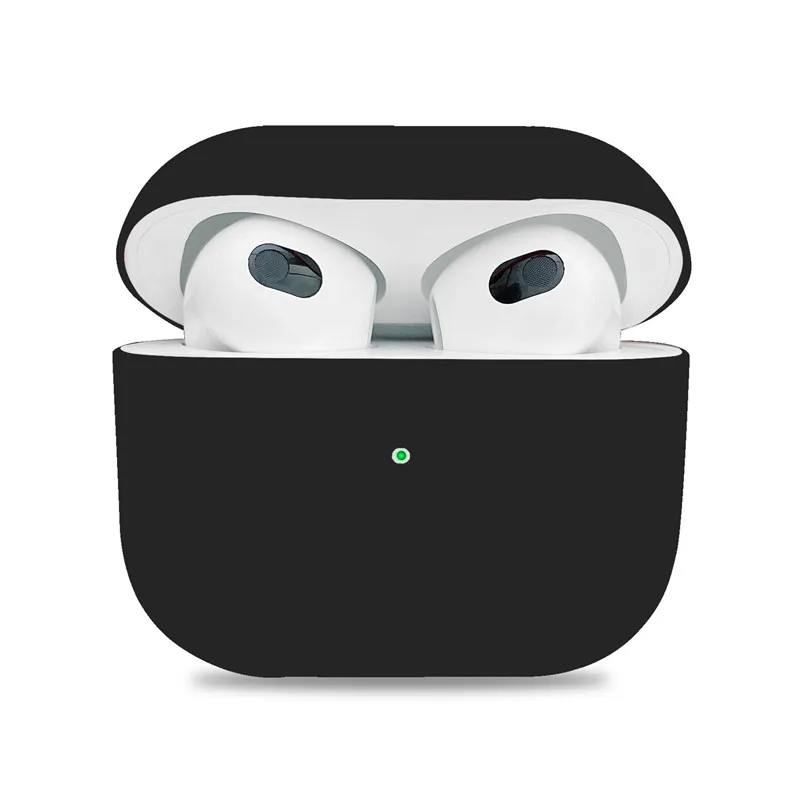 2021 New Arrival Custom Silicone Case Cover for Apple Airpods 3 ,for Airpods 3 Silicone Case Black