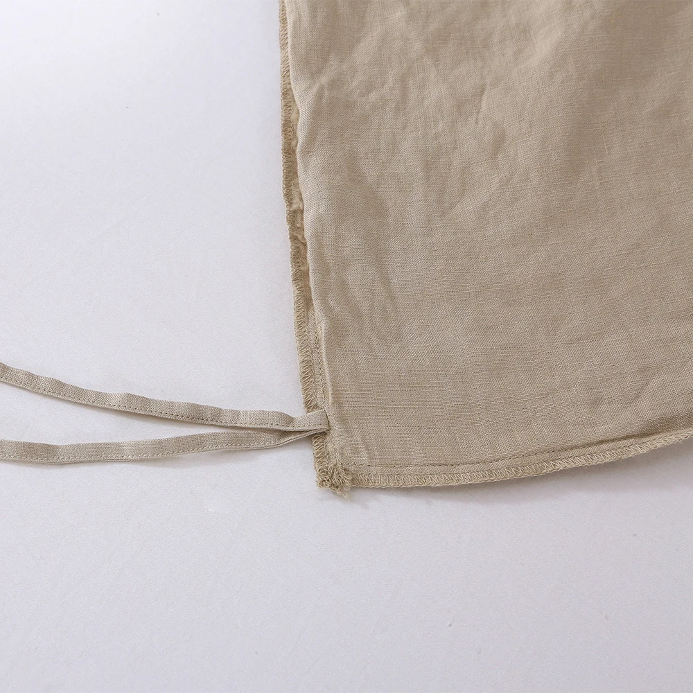 100% Stone Washed French Linen Sheets Duvet Cover Set With Pillowcase