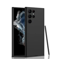 Newest Ultra Thin Skin Feeling S23 Cover Liquid Silicone All Inclusive Anti Drop Mobile Phone Case for Samsung Galaxy S23 Ultra