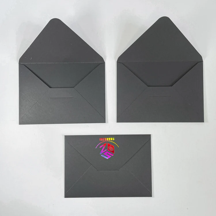 Custom Golden Stamping Uv Spot Paper Gift Credit Card Holder Packaging Envelope Money Envelope