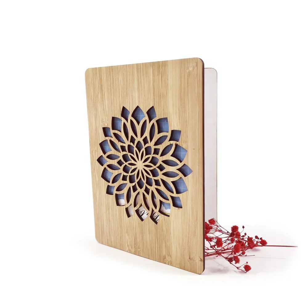 Amazon надежные поставщики OEM ODM открытки с принтом бамбуковые складные поздравительные открытки на день матери