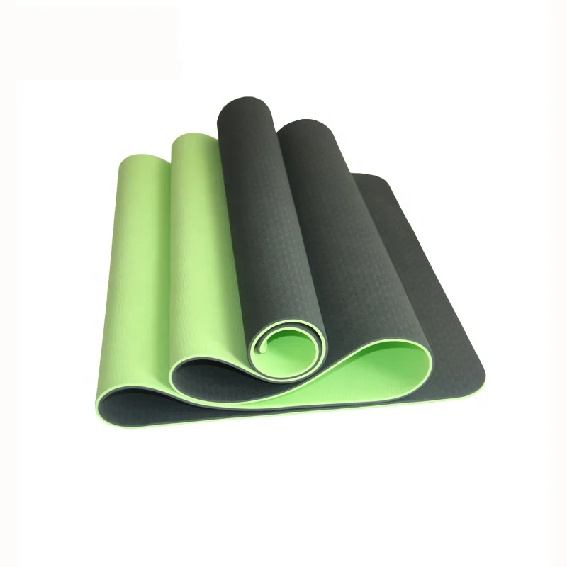 183*61cm Tpe Yoga Mat 6mm Home Use Pilates Eco Non Slip Yoga Mats Wholesale From Manufacturer Tpe Yoga Mat Dual Color
