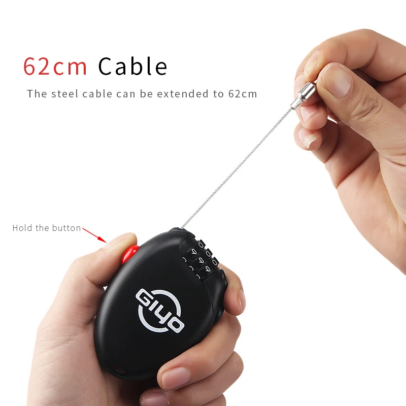 Велосипедный замок, многофункциональный стальной проводной мини-замок с паролем для велосипеда, защита от кражи, замок для шлема, сумки