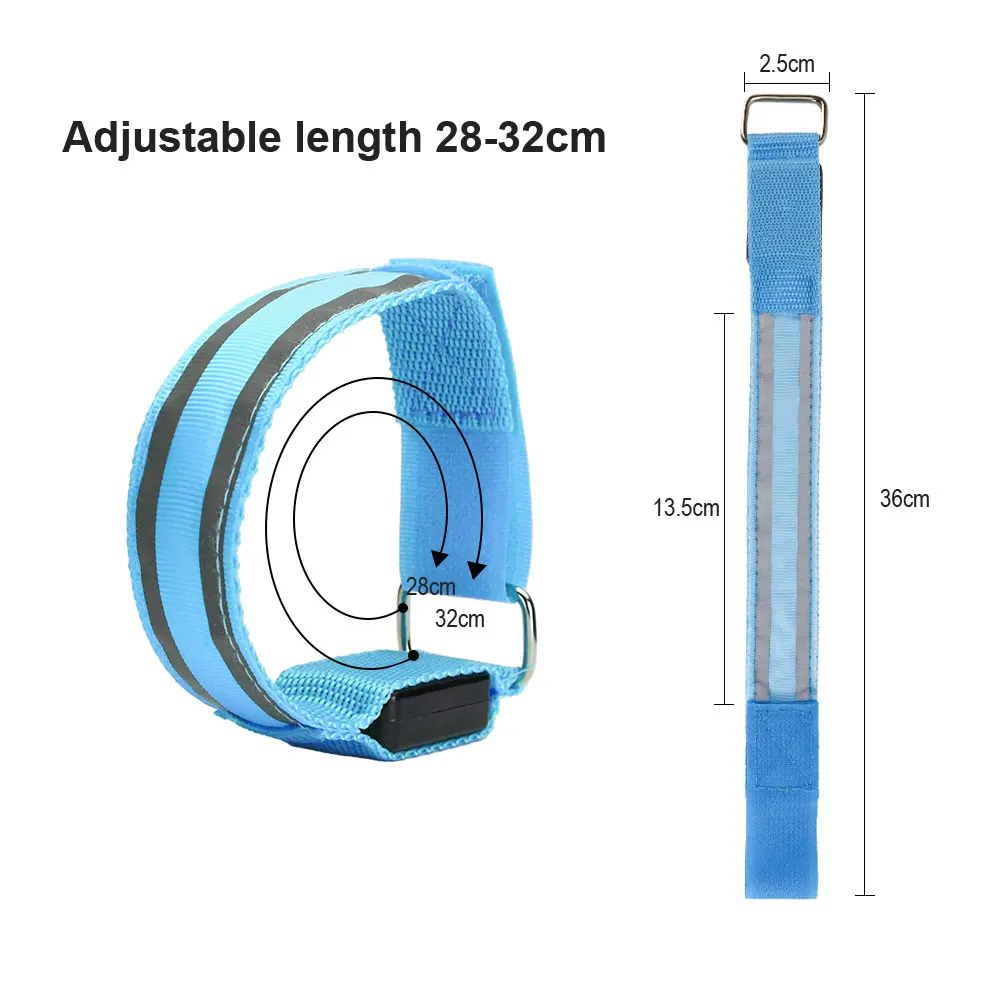 Cycling Glowing LED Bracelets scooter Party Walking Camping  Reflective LED Armband  belt  Outdoors light up arm band