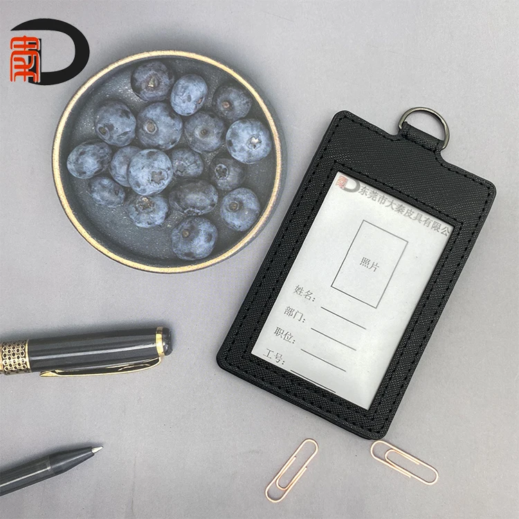 2022 искусственная кожа (полиуретан) 2 сторонняя держатель значка с вытяжным шнуром, визитница, автобус чехол ID работы офиса Название карты